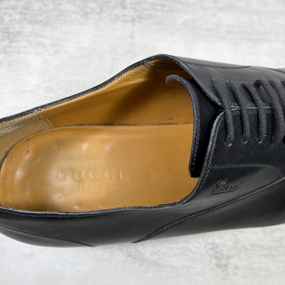 Gucci Leather Cap Toe Oxford Dress Shoes - Men's Size 10.5 / US 11 - Black - Picture 10 of 14